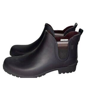 Keds Waterproof Boots Womens 11 Rowan Rain Brown Rubber Pull On Shoes